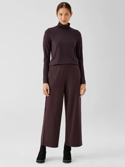 Eileen Fisher Washable Flex Ponte Wide-leg Pant In Purple