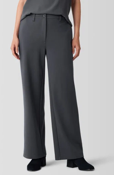 Eileen Fisher Wide Leg Pants In Ebony