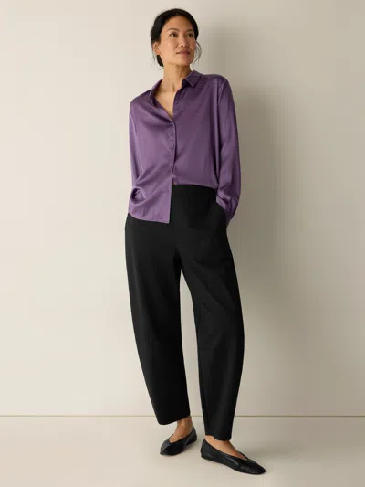 Eileen Fisher Washable Flex Ponte Arch Pant In Black