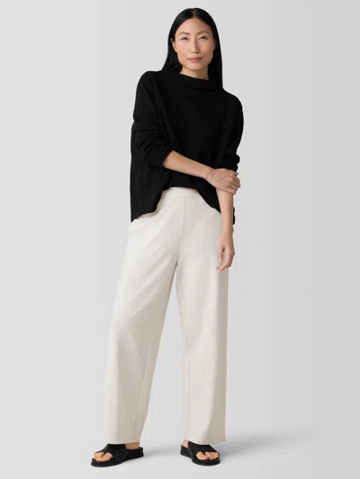 Eileen Fisher Washable Flex Ponte Wide-leg Pant In Black