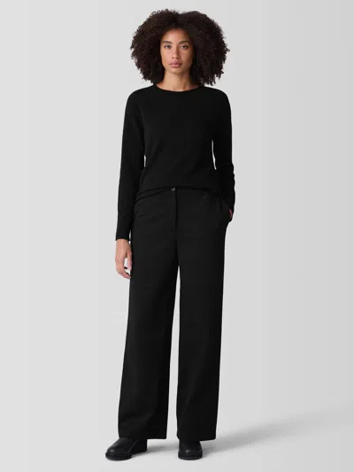 EILEEN FISHER WASHABLE FLEX PONTE WIDE TROUSER PANT