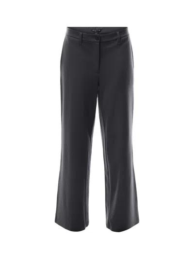 Eileen Fisher Washable Flex Pontewide Trouser Trouser In Ebony