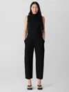 Eileen Fisher Washable Stretch Crepe Arch Pant In Black
