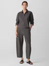 Eileen Fisher Washable Stretch Crepe Arch Pant In Black