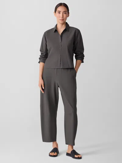 Eileen Fisher Washable Stretch Crepe Arch Pant In Black