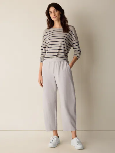 Eileen Fisher Washable Stretch Crepe Arch Pant In Gray