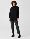 Eileen Fisher Washable Stretch Crepe High-waisted Pant In Green