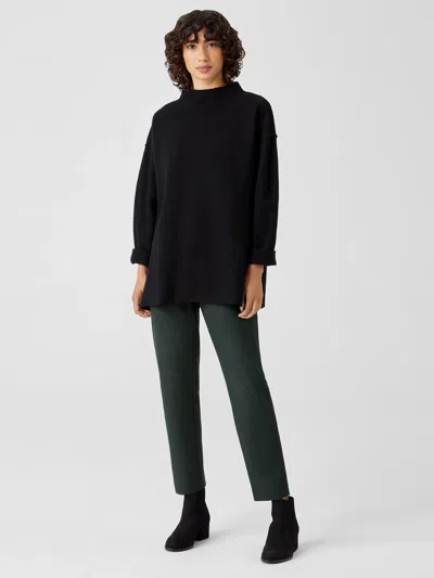 Eileen Fisher Washable Stretch Crepe High-waisted Pant In Green