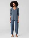 Eileen Fisher Washable Stretch Crepe Lantern Pant In Black