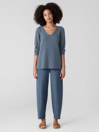 Eileen Fisher Washable Stretch Crepe Lantern Pant In Black