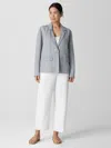 Eileen Fisher Washable Stretch Crepe Lantern Pant In White