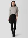 Eileen Fisher Washable Stretch Crepe Mini Skirt In Gray
