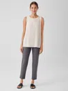 Eileen Fisher Washable Stretch Crepe Pant In Gray
