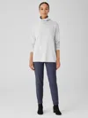 Eileen Fisher Washable Stretch Crepe Pant In Gray