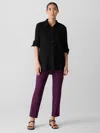 Eileen Fisher Washable Stretch Crepe Pant In Black