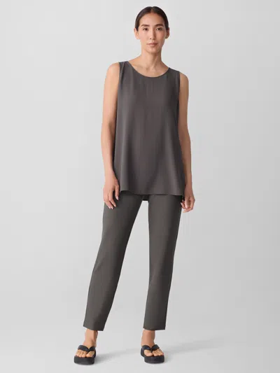 Eileen Fisher Washable Stretch Crepe Pant In Black