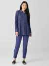 Eileen Fisher Washable Stretch Crepe Pant In Blue