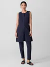 Eileen Fisher Washable Stretch Crepe Pant In Blue