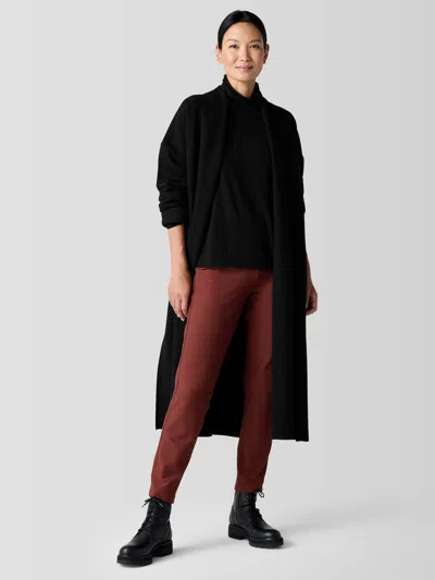 Eileen Fisher Washable Stretch Crepe Pant In Brown