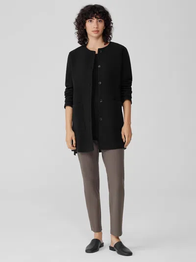 Eileen Fisher Washable Stretch Crepe Pant In Brown