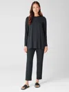 Eileen Fisher Washable Stretch Crepe Pant In Gray