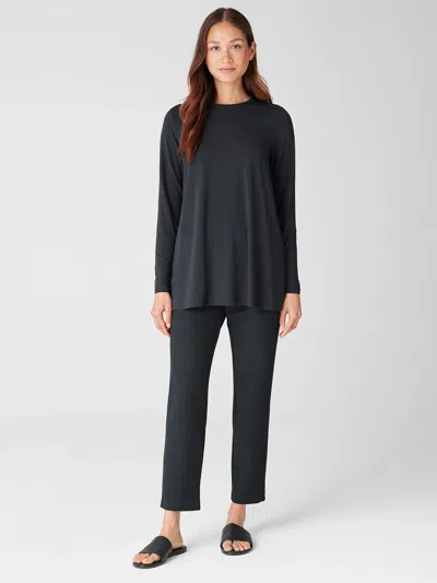 Eileen Fisher Washable Stretch Crepe Pant In Gray