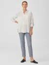 Eileen Fisher Washable Stretch Crepe Pant In Gray
