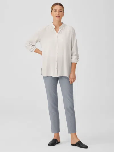 Eileen Fisher Washable Stretch Crepe Pant In Gray