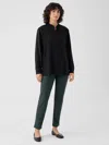 Eileen Fisher Washable Stretch Crepe Pant In Gray