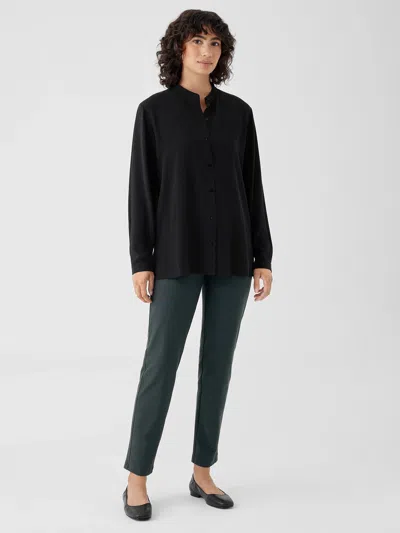 Eileen Fisher Washable Stretch Crepe Pant In Gray