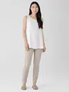 Eileen Fisher Washable Stretch Crepe Pant In Gray
