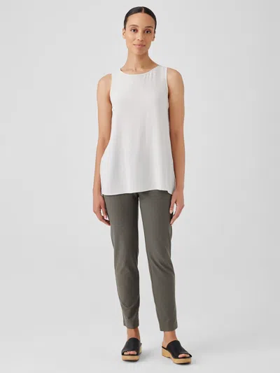 Eileen Fisher Washable Stretch Crepe Pant In Multi