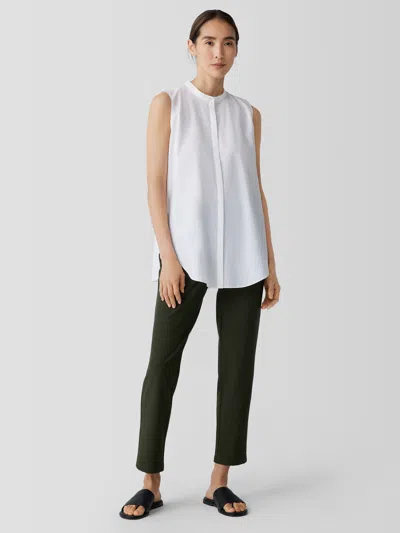 Eileen Fisher Washable Stretch Crepe Pant In Gray