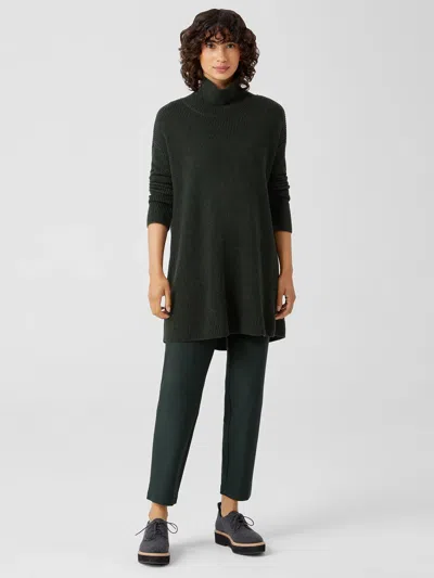 Eileen Fisher Washable Stretch Crepe Pant In Green