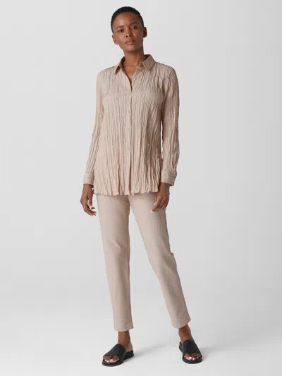 Eileen Fisher Washable Stretch Crepe Pant In Neutral