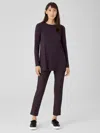 Eileen Fisher Washable Stretch Crepe Pant In Black