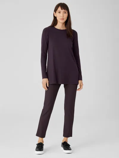 Eileen Fisher Washable Stretch Crepe Pant In Black