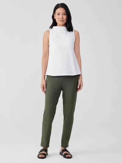 Eileen Fisher Washable Stretch Crepe Pant In White