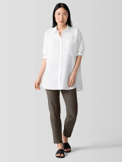 Eileen Fisher Washable Stretch Crepe Pant In White
