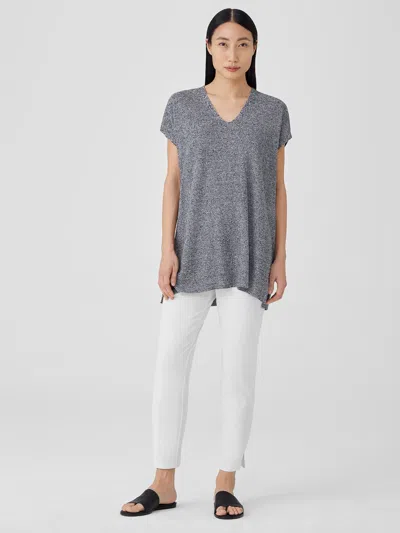 Eileen Fisher Washable Stretch Crepe Pant With Slits In Gold