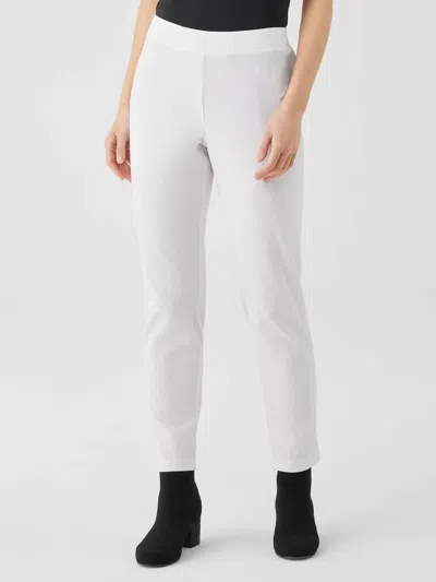 Eileen Fisher Washable Stretch Crepe Pants In White