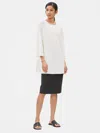 Eileen Fisher Washable Stretch Crepe Pencil Skirt In Gray