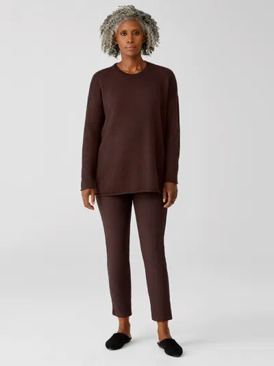 EILEEN FISHER WASHABLE STRETCH CREPE SLIM ANKLE PANT