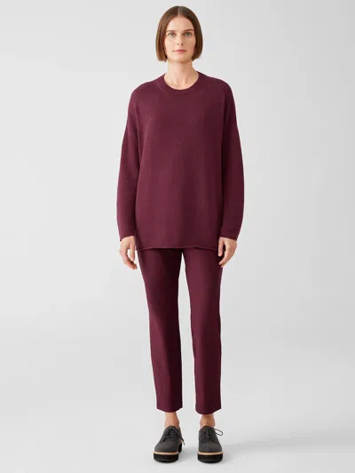 Eileen Fisher Washable Stretch Crepe Slim Pant In Red