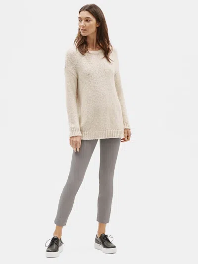 Eileen Fisher Washable Stretch Crepe Slim Pant In Gray