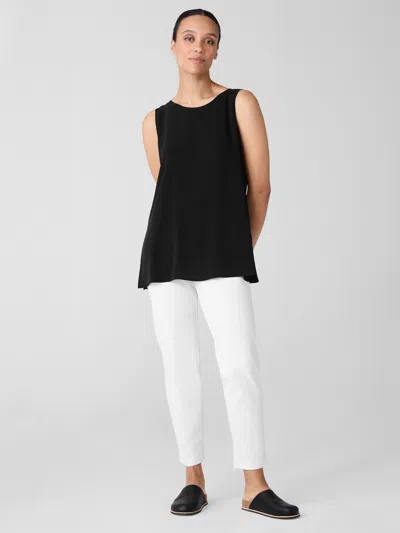 Eileen Fisher Washable Stretch Crepe Slim Pant In White