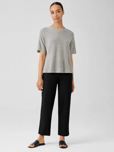 Eileen Fisher Washable Stretch Crepe Straight Pant In Black