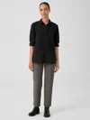 Eileen Fisher Washable Stretch Crepe Straight Pant In Green