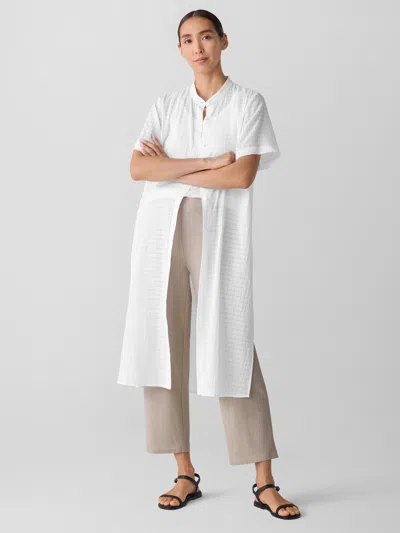 Eileen Fisher Washable Stretch Crepe Straight Pant In Neutral