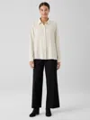 Eileen Fisher Washable Stretch Crepe Wide-leg Pant In Black